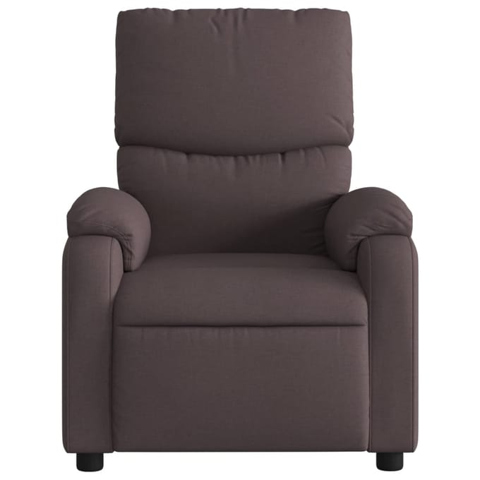 vidaXL - Fauteuil - verstelbaar - stof - donkerbruin