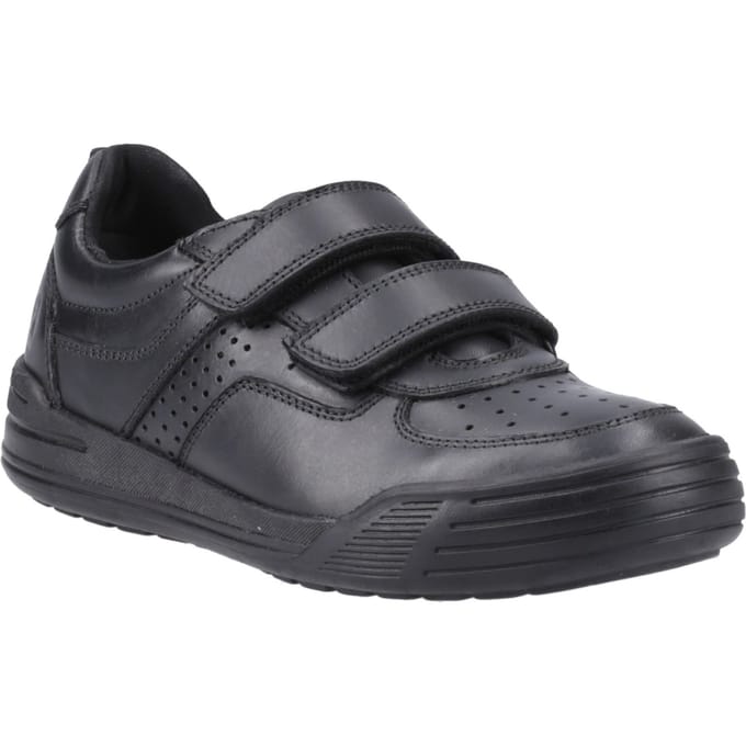 Hush Puppies Sully Leren Zwarte Schoenen Voor Jongens