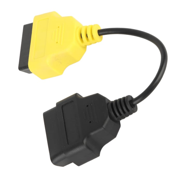 OBD2-diagnosekabelconnector, scantooladapter, vervanging voor Fiat ECU-scanner gray