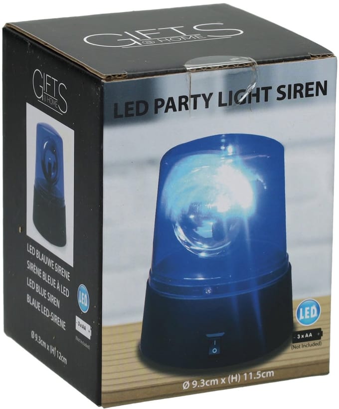 Lamp LED zwaailicht blauw speelgoed - educatief karton USB.
