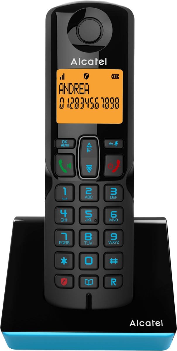Alcatel S280 dect huistelefoon vaste lijn met nummerherkenning Zwart/Blauw
