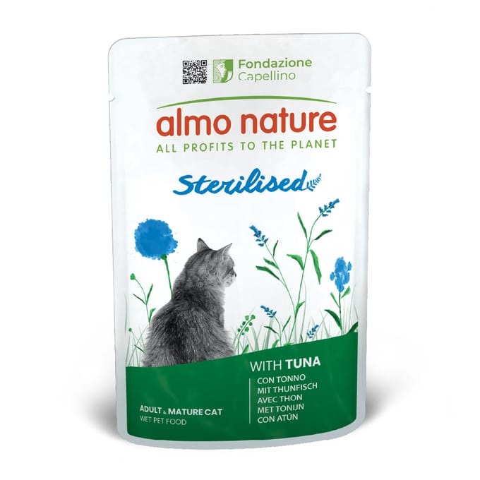 Almo Nature Sterilised Kattenvoer Tonijn - Maaltijdzakje - 30 x 70 gram