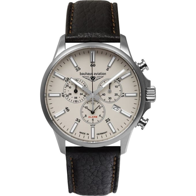 Bauhaus 2880-5 Aviation Titanium chronograaf horloge 42 mm