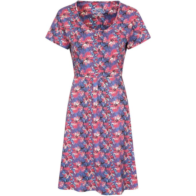 Mountain Warehouse Dames Essentials Lora Flowers Skater Jurk (Rood)