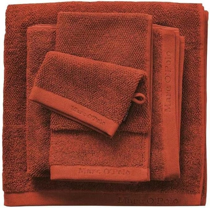 Marc O'Polo Timeless Tone Uni Burnt Orange-Handdoek (50 x 100 cm)