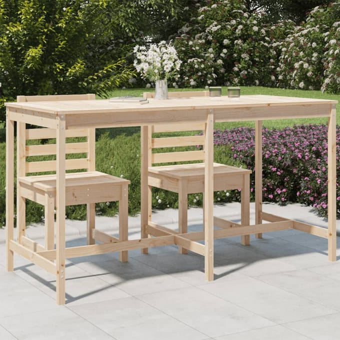 vidaXL - Tuintafel - 203,5x90x110 - cm - massief - grenenhout