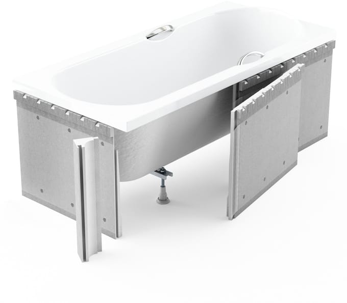 Badland MINI ligbad 100 x 65 cm wit met styropor ombouw