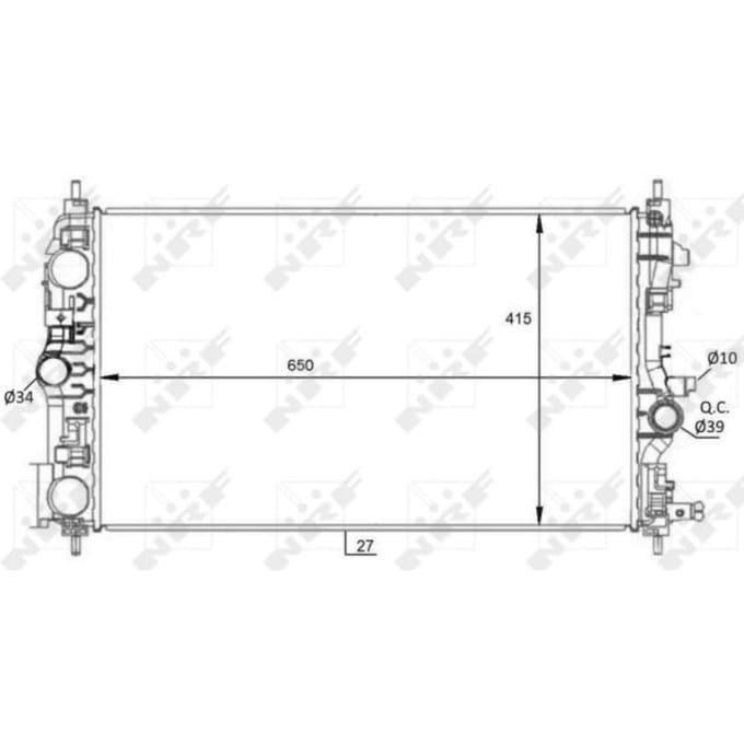 Radiator, motorkoeling NRF 59076