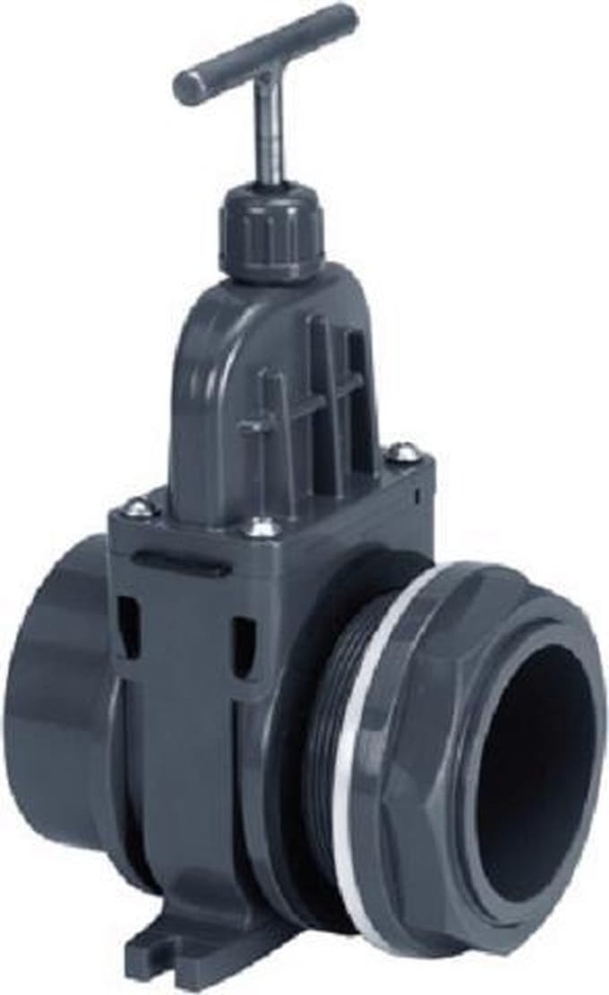 PVC Schuifkraan met doorvoer 50mm