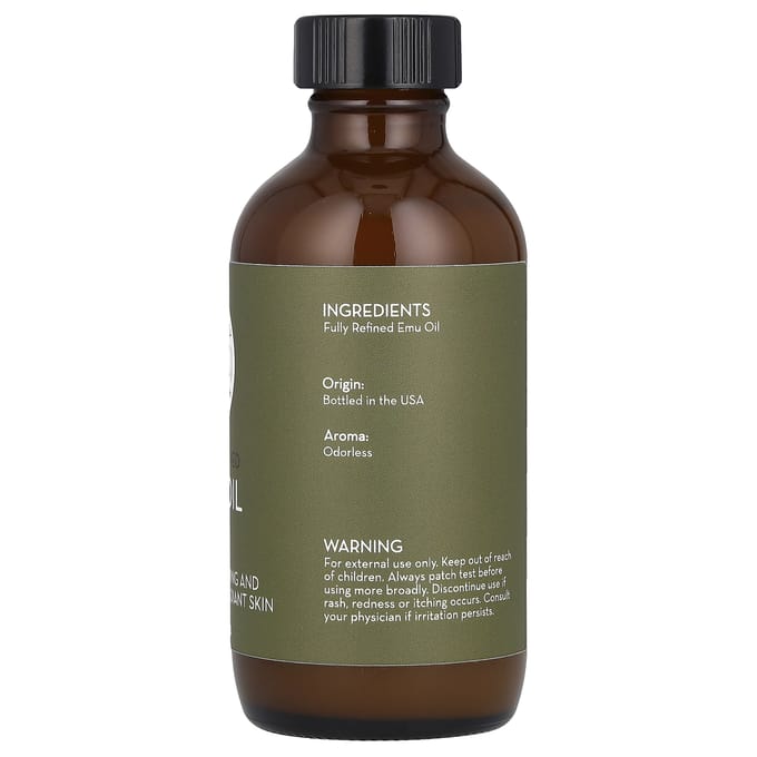 Pure Body Naturals, huile d'émeu, 4 fl oz (118ml) gray