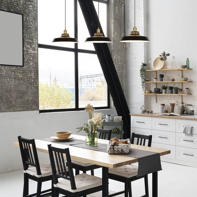 COREP Hanglamp Thelma, matzwart, Ø 38 cm, metaal