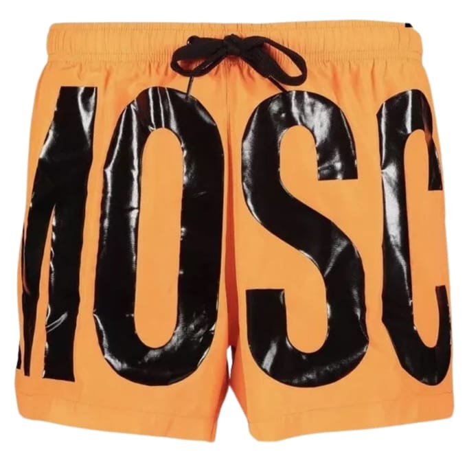Moschino merkprintlogo lichtoranje korte zwemshort