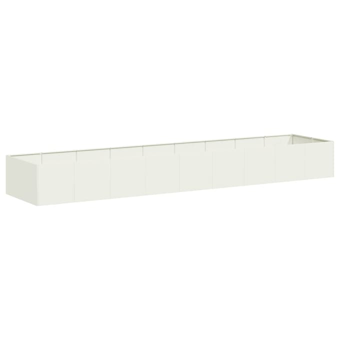 vidaXL - Plantenbak - 360x80x40 - cm - staal - wit
