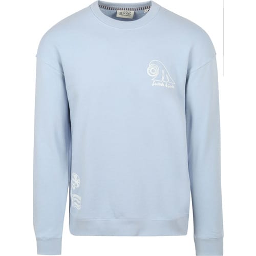 Sweaters Scotch &amp; Soda Sweater Embroidered Lichtblauw
