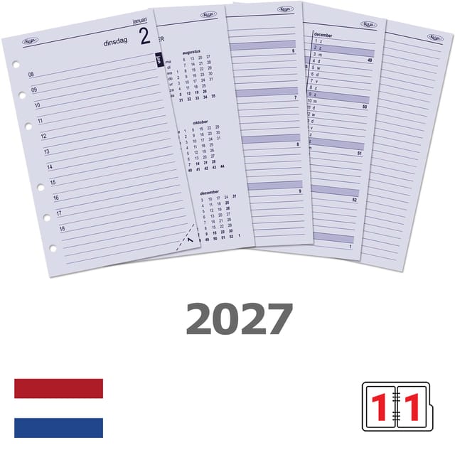 Agendavulling 2027 Kalpa Senior 1dag/1pagina