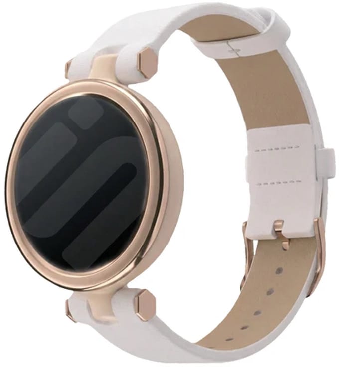 Strap-it Leren bandje - geschikt voor Garmin Lily (wit)