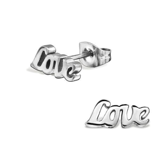 Montebello Oorbellen Bao - 316L Staal - Love - 5x11mm