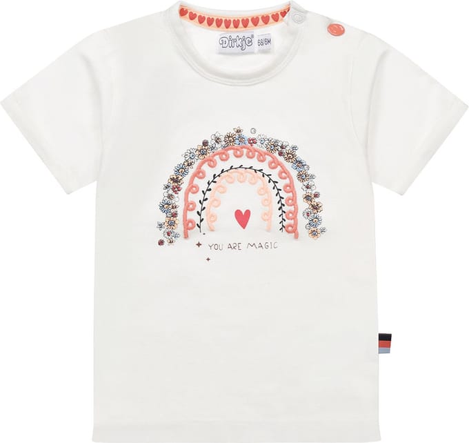 Dirkje R-SWEET Meisjes T-shirt - White - Maat 80