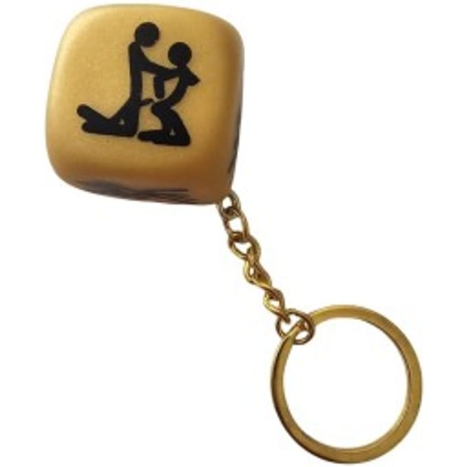 Diablo Picante - Golden Dice Keychain With Poses