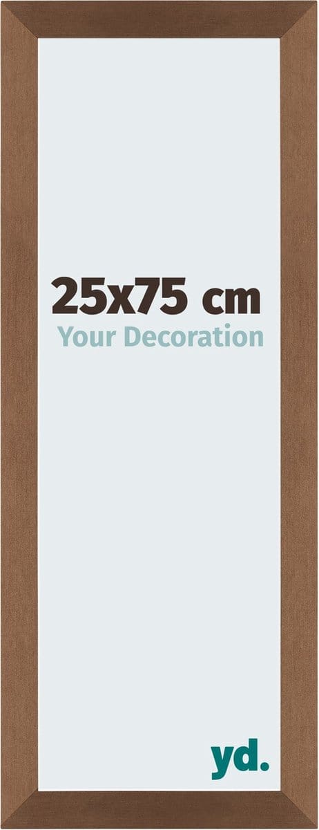 Your Decoration - Fotolijst 25x75 cm - MDF - Koper Decor - Mura