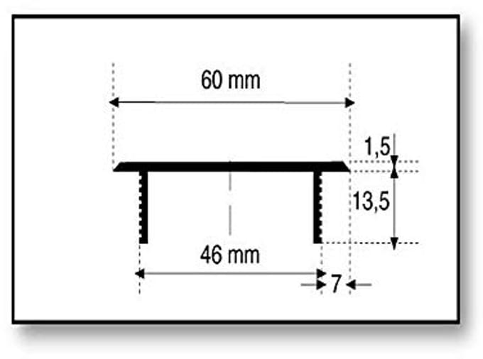 Aluminium Ventilatierooster 60mm - Diverse Kleuren en Lengtes Beschikbaar