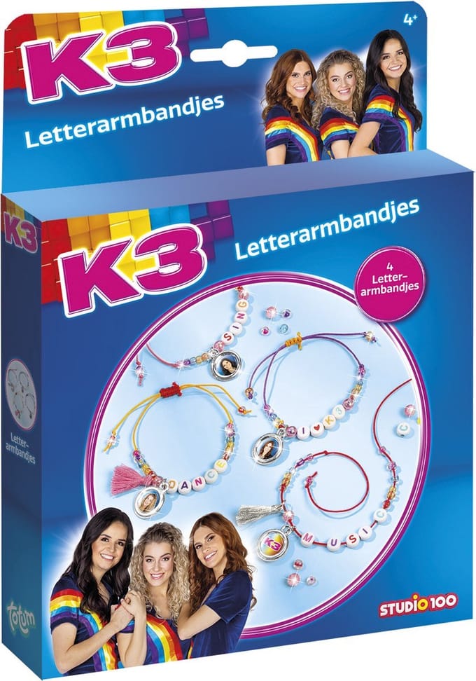 K3 Letterarmbandjes – Vriendschapsarmbandjes met Naam – Kinder Sieraden