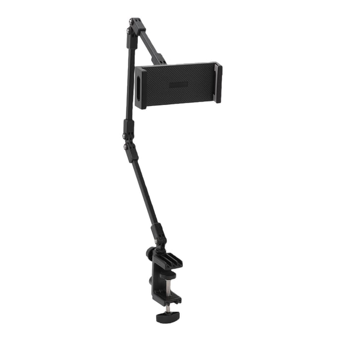 Support de Tablette Rotatif Support de Bureau Multi-Angles Pince Téléphone pour Appareils 4,7 pouces 13 pouces Streaming en Direct black