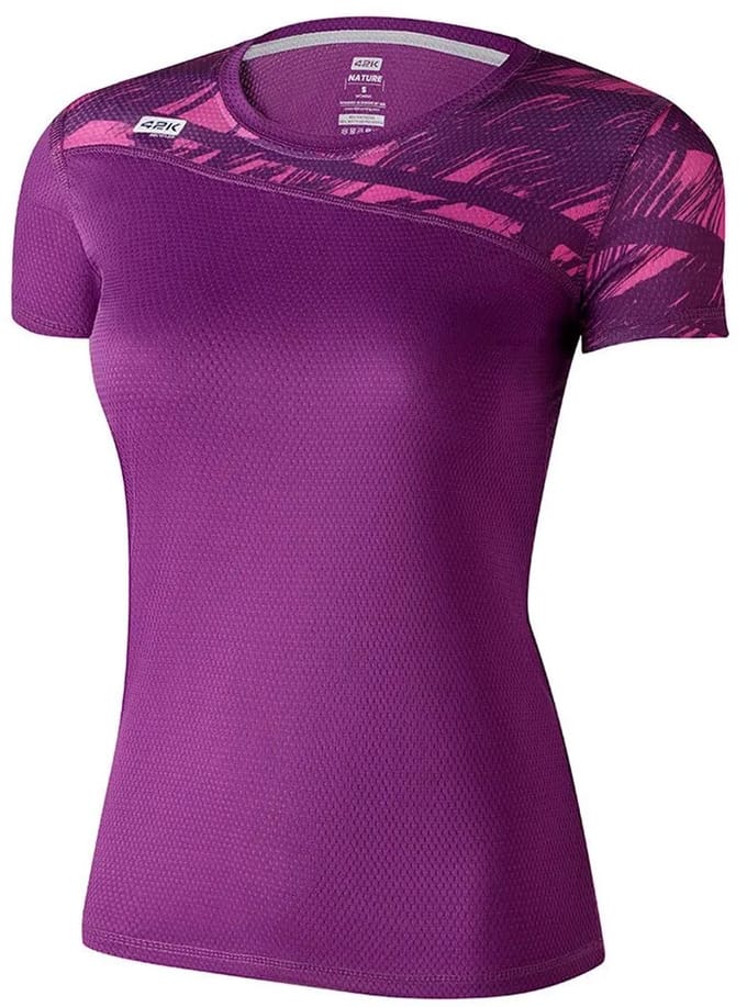42k Running Nature T-shirt Met Korte Mouwen Paars M Vrouw