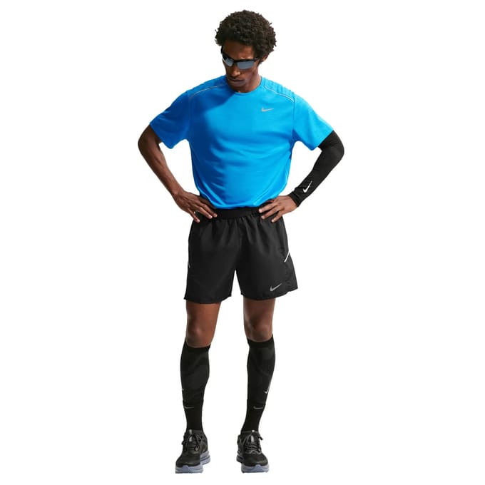 NIKE miler men's dri-fit 5i brief-l - Short running heren - Zwart