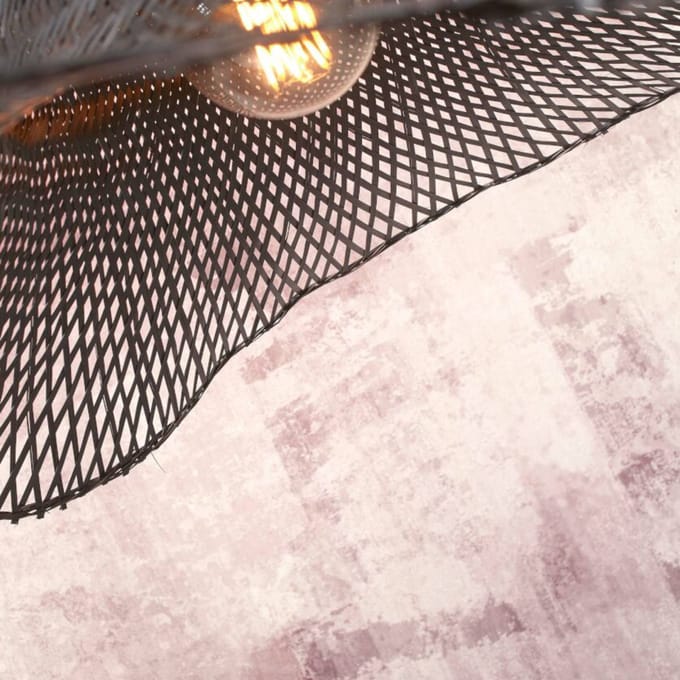GOOD&MOJO Plafonniere Ibiza - Bamboe Zwart - 65x65x20cm - Bohemian