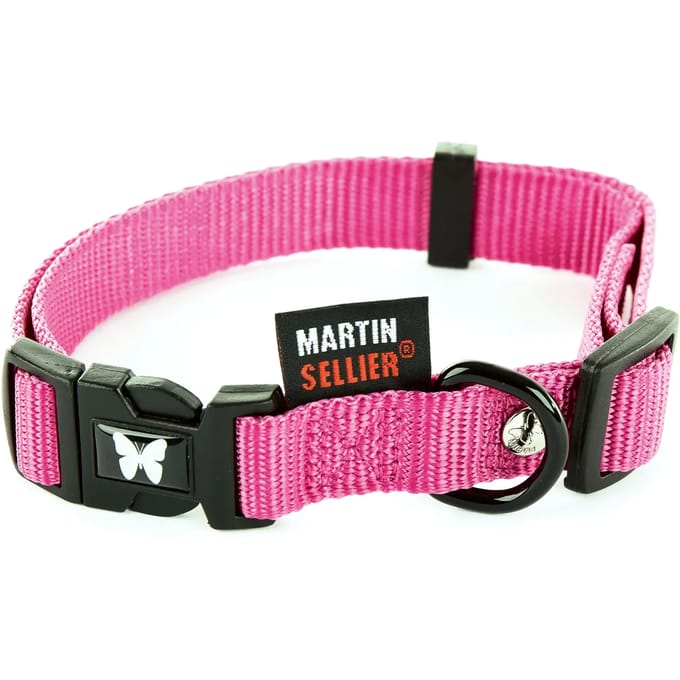 Verstelbare nylon hondenhalsband Martin Sellier 25-45/65