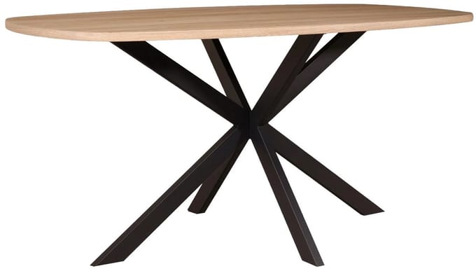 Eettafel Deens ovaal 160cm lichtbruin Hero ovale eetkamer tafel