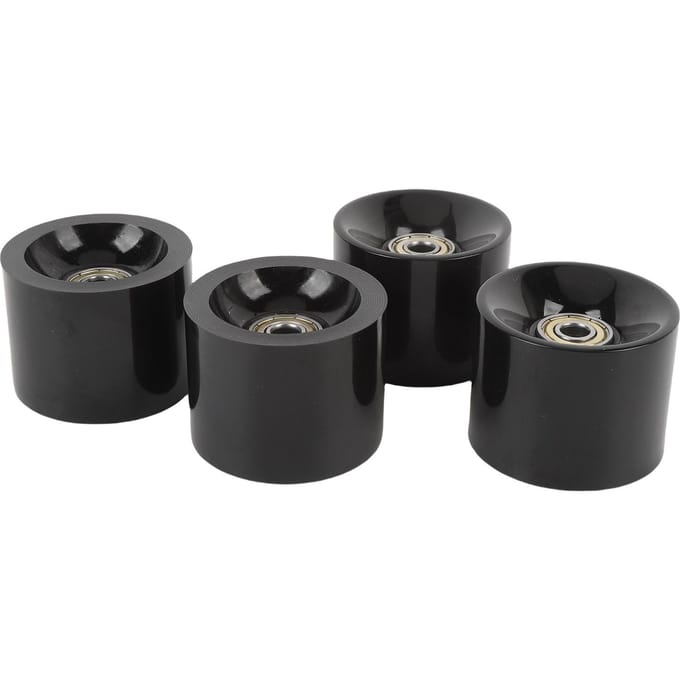 4 STUKS Skateboard Wielen Hoge Elasticiteit PU 60x45mm Longboard Rollerwiel met Lagers black