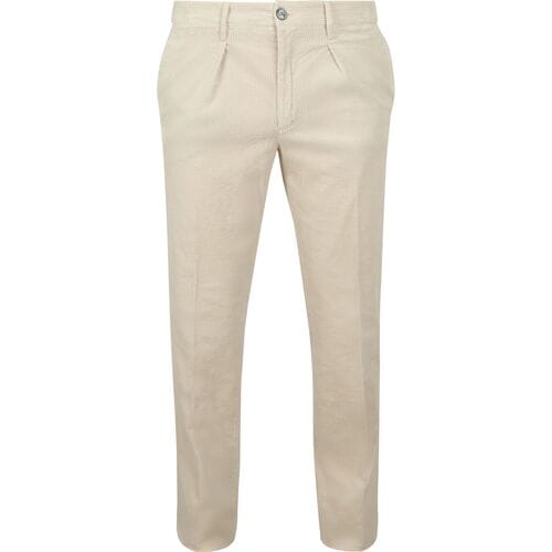 Broek Profuomo Chino Corduroy Ecru