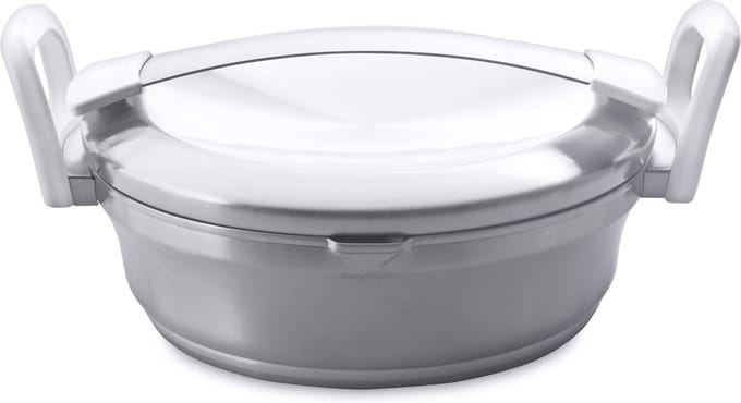 Sauteerpan met dubbele handgreep en deksel 24 cm - Wit - PFAS-vrij