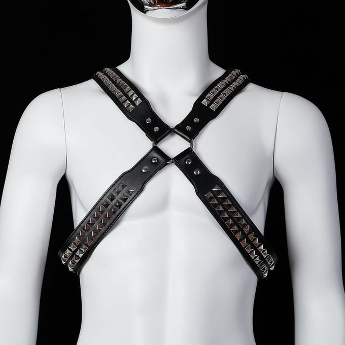 Banoch | Chest harness Radell - pu leer harnas voor man