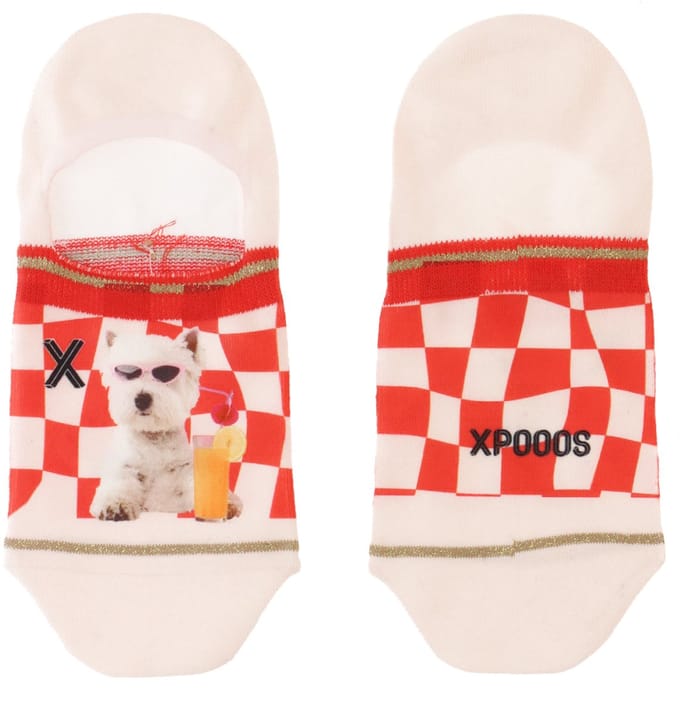 XPOOOS - Cocktail hour Invisible Dames Footies - 1-Pack - Maat One Size