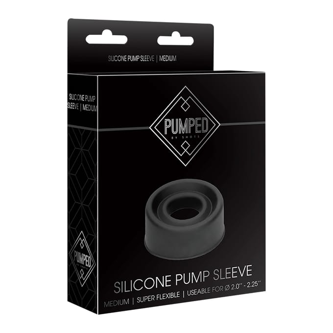 Siliconen Penis Pomp Sleeve Medium - Zwart