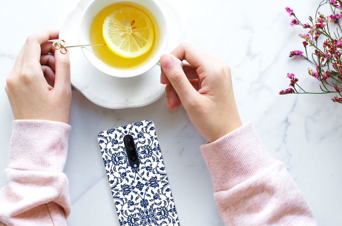 OnePlus 7 Pro TPU Case Flower Blue