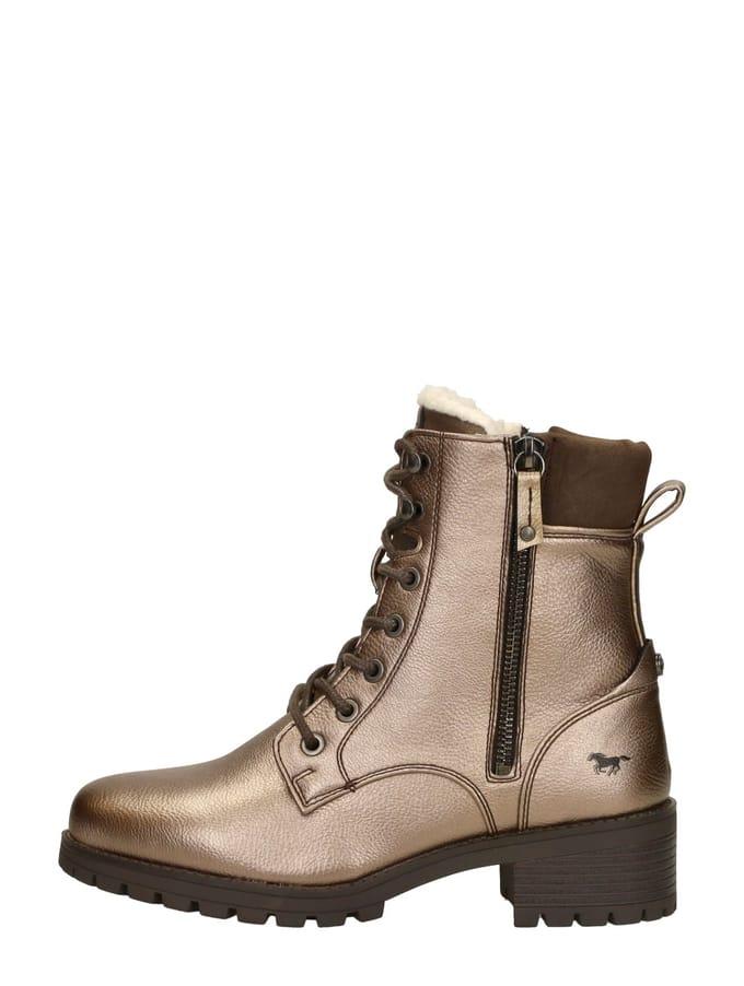 Mustang - Veterschoenen Hoog Goudkleur 40