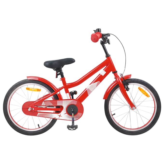 vidaXL - Kinderfiets - 18 - Inch - voor - 5-7 - jaar - oud - Rood