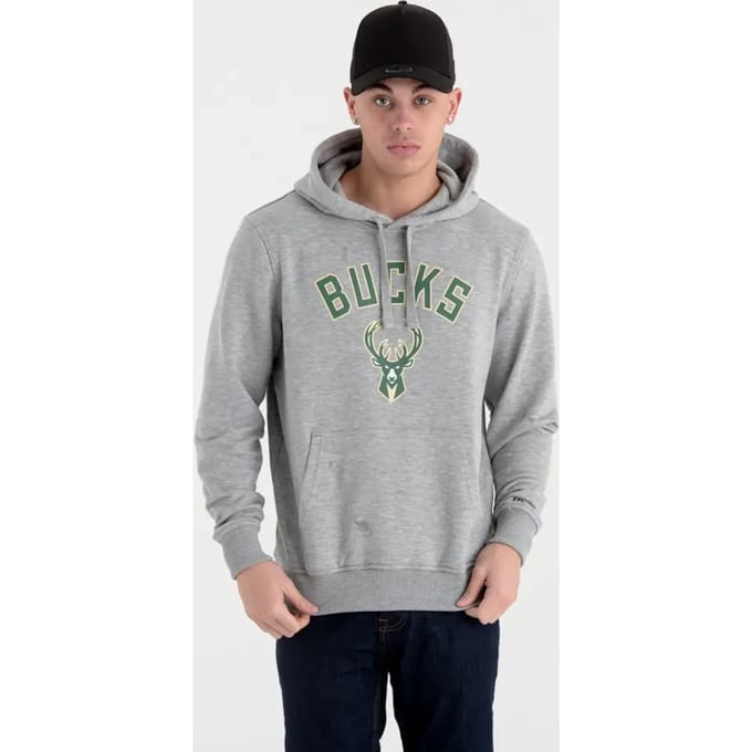 Sweat   capuche New Era  avec logo de l'équipe Milwaukee Bucks