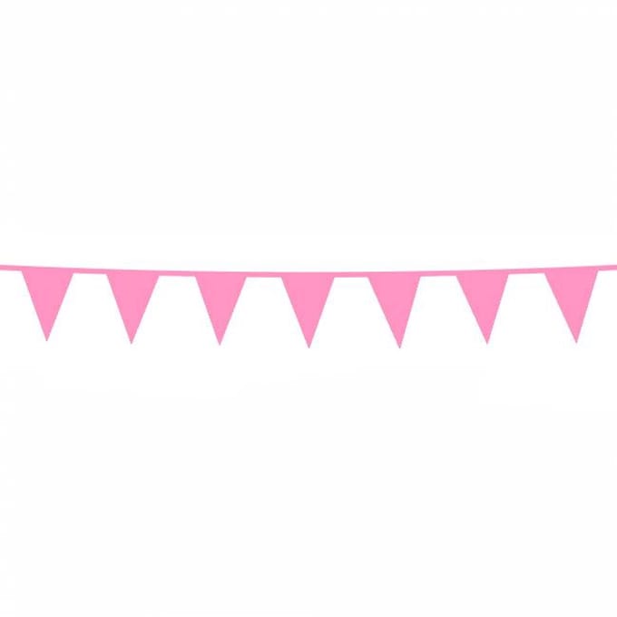 Wefiesta Vlaggenlijn 3 Meter 10 X 15 Cm Polyetheen Roze