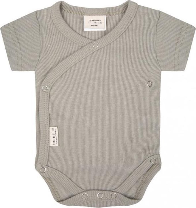 Little Indians Rib Romper Korte Mouw Abbey Stone 3-6 Mnd