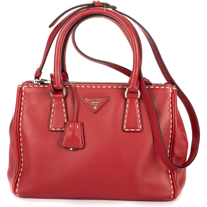 Stitched Double Zip Convertible Tote   schoudertas