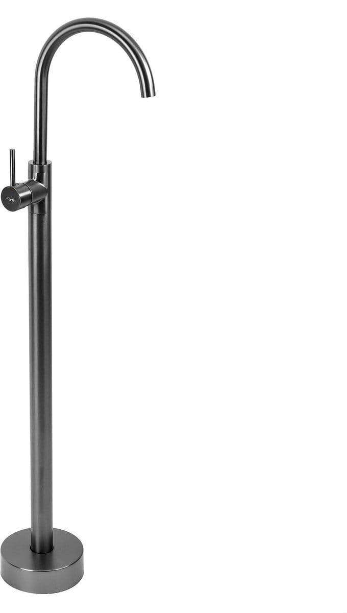 Rea - Lungo - Vloerstaande Wastafelkraan - Titanium - 96X20X107,5Cm
