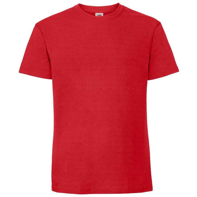 Fruit Of The Loom Heren Ringgesponnen Premium T-Shirt (Rood)