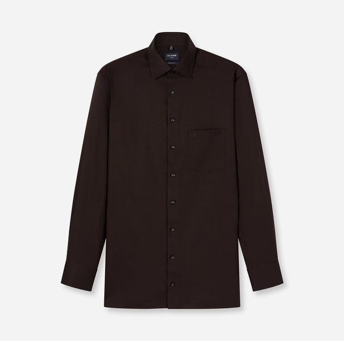 Modern fit zakelijk overhemd met kentkraag
