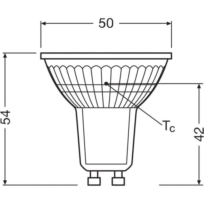 OSRAM LED lamp PAR16 reflector GU10 2,5W 100° 2.700K