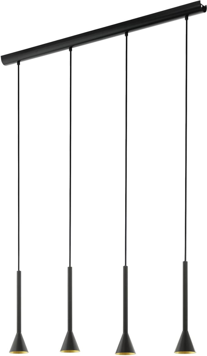EGLO Cortaderas Hanglamp - GU10 - 113 cm - Zwart/Goud
